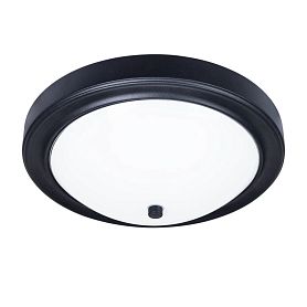 Потолочный светильник Arte Lamp James A4049PL-3BK, арматура черный, плафон стекло белое - фото 1