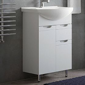 Тумба под раковину Corozo Лея 60 Z1, цвет белый - фото 1