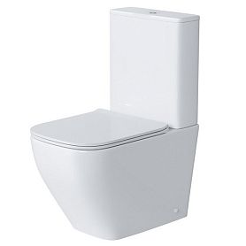 Унитаз Grossman Style GR-4453 S напольный, безободковый, с сиденьем микролифт, цвет белый глянцевый - фото 1