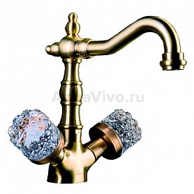 Смеситель Boheme Luxury Crystal 312-CRST для раковины, высокий - фото 1