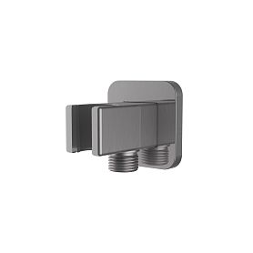 Подключение шланга Vincea VSC-32GM, с держателем для душа, цвет вороненая сталь - фото 1