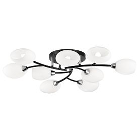 Потолочная люстра Citilux Флорида CL148195, арматура черная, плафоны стекло белое - фото 1