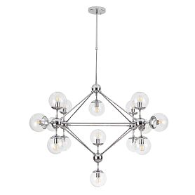 Подвесная люстра Arte Lamp Bolla A1664SP-15CC, арматура хром, плафон стекло прозрачное - фото 1