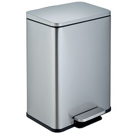 Ведро для мусора Weltwasser GOLF MT 20L, нажимной механизм, крышка Soft Close, 20 литров, цвет матовая сталь - фото 1