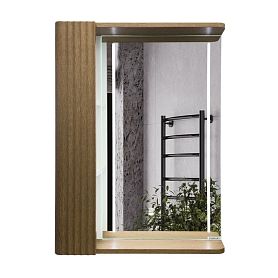 Шкаф-зеркало Comforty Ангара 60, с подсветкой, цвет дуб темно коричневый - фото 1