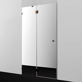 Душевая дверь WasserKRAFT Paar 88H05L-MR 120x200, левая, стекло зеркальное, профиль розовое золото - фото 1