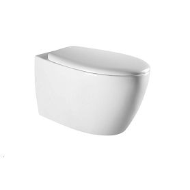 Унитаз Art & Max Imola AM217CHR/SC подвесной, безободковый, с сиденьем микролифт, цвет белый - фото 1