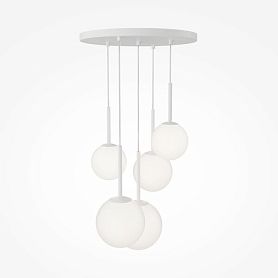 Подвесной светильник Maytoni Basic Form MOD321PL-05W, арматура матовая белая, плафон стекло белое - фото 1