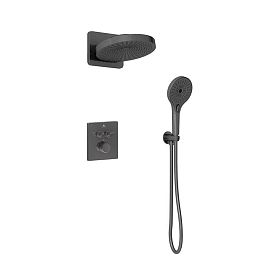 Душевой комплект Vincea Inspire VSFW-3I21MT1GM, встраиваемый, цвет вороненая сталь - фото 1
