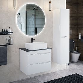 Мебель для ванной Corozo Теона 80, со столешницей и раковиной, цвет белый - фото 1