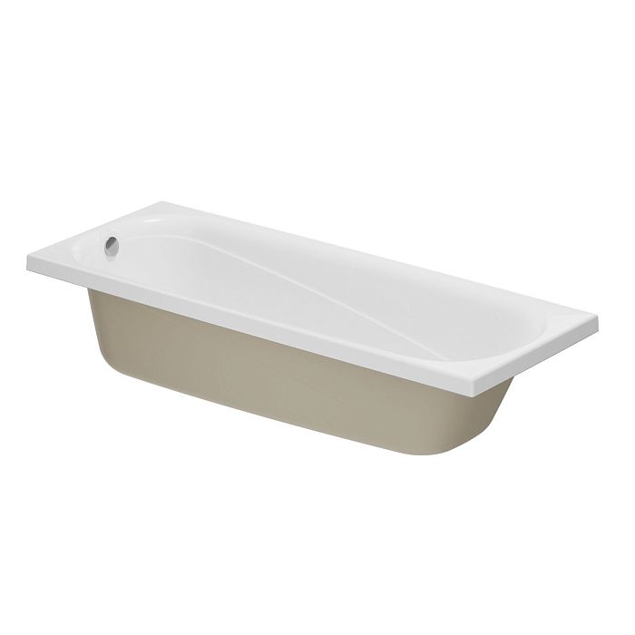 Акриловая ванна Niagara Atrio NG-A18070 180х70, без опор и экранов, цвет белый глянцевый