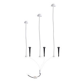 Грунтовый светильник Arte Lamp Motus A1081PA-3WH, арматура белая, плафон алюминий белый - фото 1