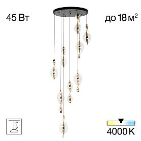 Подвесная люстра Citilux Vind CL214091, арматура черная / бронза - фото 1