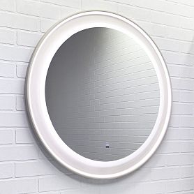 Зеркало Comforty Ереван 60, с подсветкой, серый шелк - фото 1