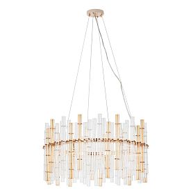 Подвесная люстра Arte Lamp Crystalla A4111LM-16GO, арматура золото, плафон стекло прозрачное - фото 1