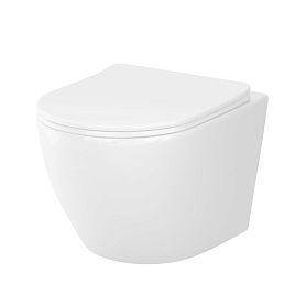 Унитаз Like AquaSpin 2.0 C801901SC подвесной, безободковый, с сиденьем микролифт, цвет белый - фото 1