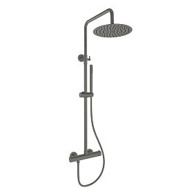 Душевая стойка Vincea City VSFS-4CT1GM, с верхним душем, смесителем, цвет брашированный никель - фото 1