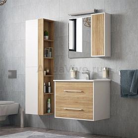 Мебель для ванной Corozo Гольф 65, цвет белый / дуб сонома - фото 1