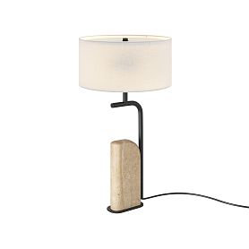 Настольный светильник Maytoni Glamping MOD437TL-02B, арматура черная, профиль хлопок белый - фото 1