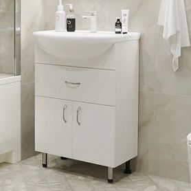 Тумба под раковину Mixline Мистраль 60, цвет белый - фото 1