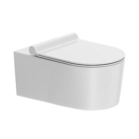 Унитаз Damixa Eclipse DX31C1738SC подвесной, с сиденьем микролифт, цвет белый - фото 1