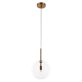 Подвесной светильник Arte Lamp Cameron A7720SP-1AB, арматура античная бронза, плафон стекло прозрачное - фото 1