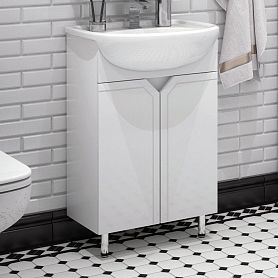 Тумба под раковину Corozo Сириус 55, цвет белый - фото 1