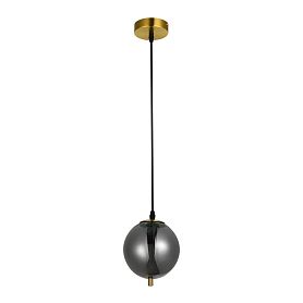 Подвесной светильник Arte Lamp Freddie A2231SP-1PB, арматура полированная медь, плафон стекло дымчатое - фото 1