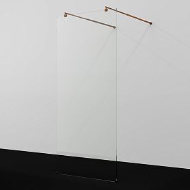 Душевая перегородка WasserKRAFT Vechte 60W40RG 120x200, стекло прозрачное, профиль розовое золото - фото 1
