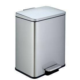 Ведро для мусора Weltwasser GOLF MT 17L, нажимной механизм, крышка Soft Close, 17 литров, цвет матовая сталь - фото 1