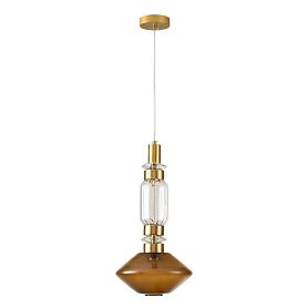 Подвесной светильник Arte Lamp Fiorato A2442SP-11PB, арматура латунь, плафон металл / стекло разноцветное - фото 1
