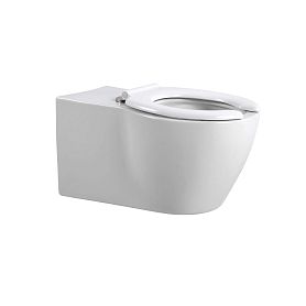 Унитаз Акватек AQ2212-00 подвесной, для людей с ограниченными возможностями, с сиденьем микролифт, цвет белый - фото 1