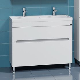 Тумба под раковину Санта Лондон 100/2 напольная, с ящиками, цвет белый - фото 1