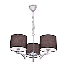 Подвесная люстра Citilux Эвора Рондо CL460132, арматура хром, плафоны текстиль черный - фото 1