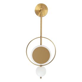 Настенный светильник Arte Lamp Polaris A2604AP-7GO, арматура золото, плафон акрил белый - фото 1