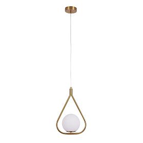 Подвесной светильник Arte Lamp Matisse A7764SP-1AB, арматура античная бронза, плафон стекло белое - фото 1