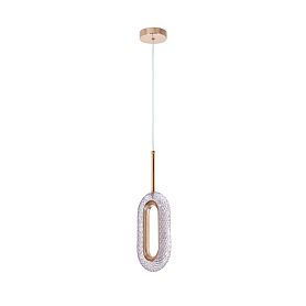 Подвесной светильник Arte Lamp Ovale A2489SP-1GO, арматура золото, плафон пластик прозрачный - фото 1