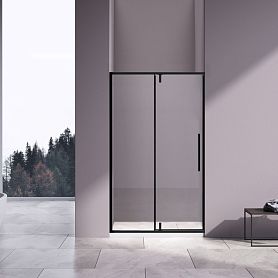 Душевая дверь Vincea Slim-N VDP-4SN 100x195, стекло прозрачное, профиль черный - фото 1
