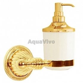 Дозатор Boheme Hermitage 10367 для жидкого мыла с держателем, цвет золото - фото 1