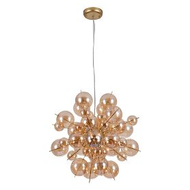 Подвесная люстра Arte Lamp Molecule A8313SP-6GO, арматура золото, плафон стекло янтарное - фото 1