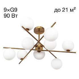 Люстра Citilux Ronny CL242193, арматура бронза, плафоны стекло белое - фото 1