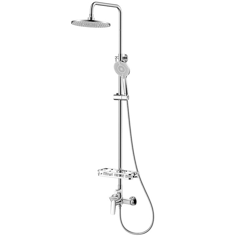 Душевая стойка Lemark Verba LM11460C, с верхним душем, смесителем, цвет хром