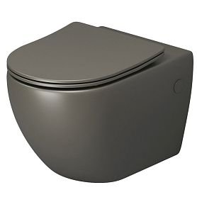 Унитаз Grossman Color GR-4411 GSMS подвесной, безободковый, с сиденьем микролифт, цвет хаки матовый - фото 1
