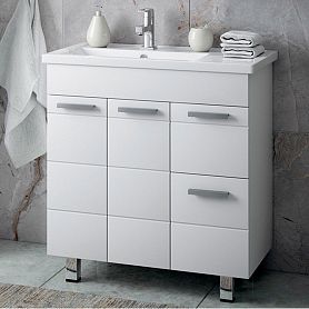 Тумба под раковину Corozo Денвер Z2 80, цвет белый - фото 1