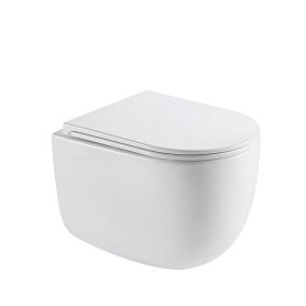 Унитаз Vincea Intero VT1-57TFS подвесной, безободковый, смыв Торнадо, с сиденьем микролифт, цвет белый - фото 1