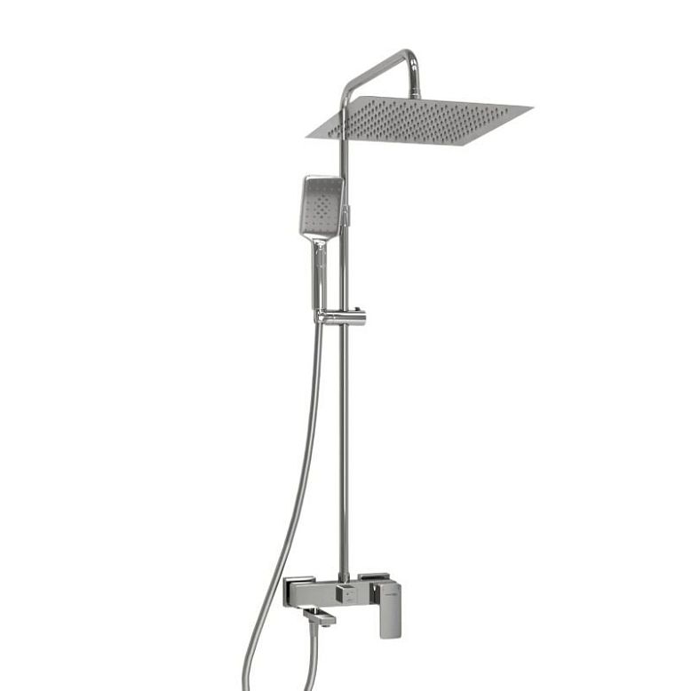Душевая стойка WasserKRAFT A177.118.126.087.CH, с верхним душем, смесителем, цвет хром