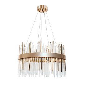 Подвесная люстра Arte Lamp Acapulco A1007SP-10GO, арматура золото, плафон стекло прозрачное - фото 1