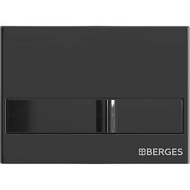 Кнопка смыва Berges Novum L6 040016 для унитаза, цвет черный глянец - фото 1