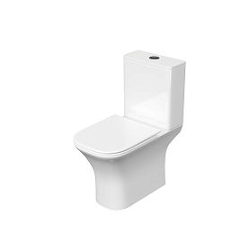 Унитаз Акватек Optima Square AQ4411-00 напольный, безободковый, с сиденьем микролифт, цвет белый - фото 1