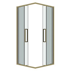 Душевой уголок Grossman Cosmo 300.K33.02.9090.32.00 90х90, стекло прозрачное, профиль золото сатин - фото 1